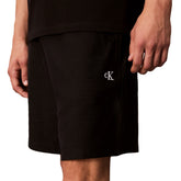 Shorts Uomo Calvin Klein Premium Terry Monogram Nero | NonSoloSport