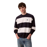 Maglione Uomo Calvin Klein Striped Snowy Blu Bianco | NonSoloSport