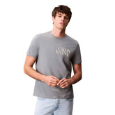 T-shirt Uomo Calvin Klein 30s Word Stack Graph Grigio | NonSoloSport