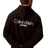 Felpa Uomo Calvin Klein Logo Back Print Nero | NonSoloSport