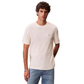 T-Shirt Uomo Calvin Klein Losanghe Beige | NonSoloSport