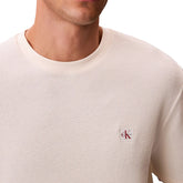T-Shirt Uomo Calvin Klein Losanghe Beige | NonSoloSport