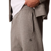 Pantalone Jogger Uomo Calvin Klein French Terry Monogram Grigio | NonSoloSport