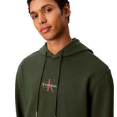 Felpa Uomo Calvin Klein Monogram Relaxed Verde | NonSoloSport