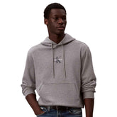 Felpa Uomo Calvin Klein Monogram Relaxed Grigio | NonSoloSport