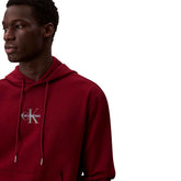 Felpa Uomo Calvin Klein Monogram Relaxed Bordeaux | NonSoloSport