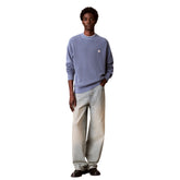 Maglione Uomo Calvin Klein Cotton Waffle Azzurro | NonSoloSport
