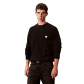 Maglione Uomo Calvin Klein Cotton Waffle Nero | NonSoloSport