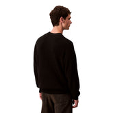 Maglione Uomo Calvin Klein Cotton Waffle Nero | NonSoloSport