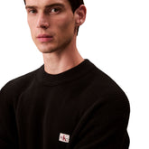Maglione Uomo Calvin Klein Cotton Waffle Nero | NonSoloSport