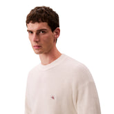 Maglione Uomo Calvin Klein Cotton Waffle Bianco | NonSoloSport