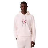 Felpa Uomo Calvin Klein French Terry Graphic Beige | NonSoloSport