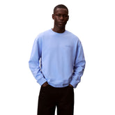 Felpa Uomo Calvin Klein Logo Patch Azzurro | NonSoloSport
