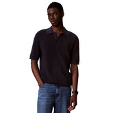 Polo Uomo Calvin Klein Waffle Knit Blu | NonSoloSport