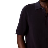 Polo Uomo Calvin Klein Waffle Knit Blu | NonSoloSport