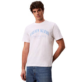 T-Shirt Uomo Calvin Klein Logo NYC Ricamato Bianco | NonSoloSport