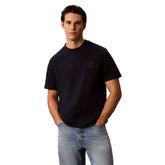 T-Shirt Uomo Calvin Klein 30S Easy Monogram Puff Blu | NonSoloSport