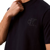 T-Shirt Uomo Calvin Klein 30S Easy Monogram Puff Blu | NonSoloSport