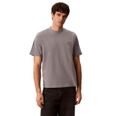T-Shirt Uomo Calvin Klein 30S Easy Monogram Puff Grigio | NonSoloSport