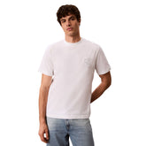 T-Shirt Uomo Calvin Klein 30S Easy Monogram Puff Bianco | NonSoloSport