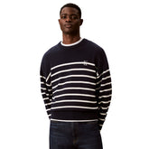 Maglione Uomo Calvin Klein Righe Blu Bianco | NonSoloSport