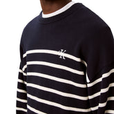 Maglione Uomo Calvin Klein Righe Blu Bianco | NonSoloSport