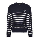 Maglione Uomo Calvin Klein Righe Blu Bianco | NonSoloSport