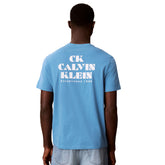 T-Shirt Uomo Calvin Klein 30S Resort Graphic Azzurro | NonSoloSport