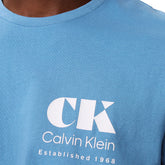 T-Shirt Uomo Calvin Klein 30S Resort Graphic Azzurro | NonSoloSport