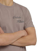 T-Shirt Uomo Calvin Klein Resort Graphic Beige | NonSoloSport