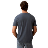 T-Shirt Uomo Calvin Klein 30S Lines Seasonal Blu | NonSoloSport