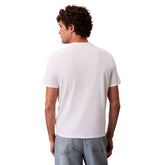 T-Shirt Uomo Calvin Klein 30S Lines Seasonal Bianco | NonSoloSport