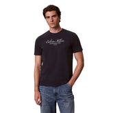 T-Shirt Uomo Calvin Klein Logo Scritta Blu | NonSoloSport