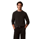 Felpa Uomo Calvin Klein Logo Badge Nero | NonSoloSport