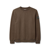 Felpa Uomo Calvin Klein French Terry Badge Verde Oliva | NonSoloSport