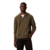 Felpa Uomo Calvin Klein French Terry Badge Verde Oliva | NonSoloSport