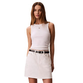 Minigonna Donna Calvin Klein Jeans Bianco | NonSoloSport