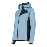 Giacca Pile Donna CMP Cappuccio Fisso Azzurro | NonSoloSport