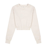 Champion Felpa French Terry Giro Crop AC Donna Beige | NonSoloSport