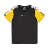Champion T-Shirt Tape Bambino Nero | NonSoloSport