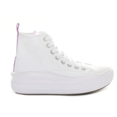 Sneakers Bambino Converse Chuck Taylor All Star Move Platform Bianco Viola | NonSoloSport