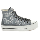 Converse Chuck Taylor All Star Hi Lift Donna Grigio Bianco | NonSoloSport