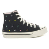 Sneakers Bambino Converse Chuck Taylor All Star Lift Polka Dots Platform Nero | NonSoloSport