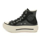 Sneakers Converse Chuck Taylor All Star Lift Double Stack Platform Patent Leather Nero Bianco | NonSoloSport