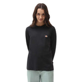 T-Shirt Manica Lunga Donna Dickies Mapleton Nero | NonSoloSport