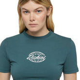 T-Shirt Donna Dickies Globe Verde | NonSoloSport