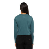 T-Shirt Manica Lunga Donna Dickies Globe Verde | NonSoloSport