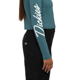 T-Shirt Manica Lunga Donna Dickies Globe Verde | NonSoloSport