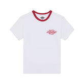 T-Shirt Donna Dickies Ringer Plainville Bianco | NonSoloSport
