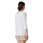 T-Shirt Donna Deha 3-4 Fiamm Bianco | NonSoloSport